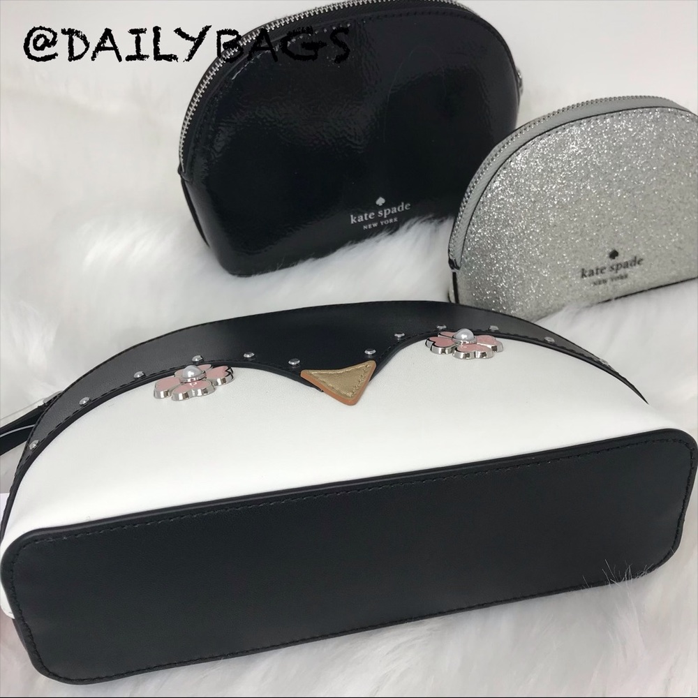 KATE SPADE PENGUIN FROSTY TRIPLE COSMETIC DOME - Picture 5 of 7